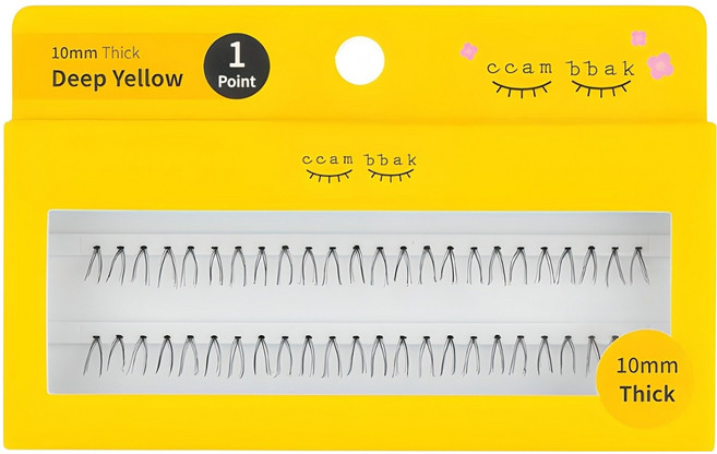 깜빡 인조 가닥속눈썹 패키지버전 10mm 띠크 1기둥, 블랙, 1개