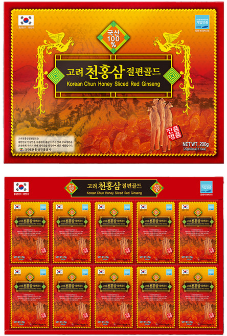 명기삼 고려 천홍삼절편 골드 + 쇼핑백, 200g, 1개