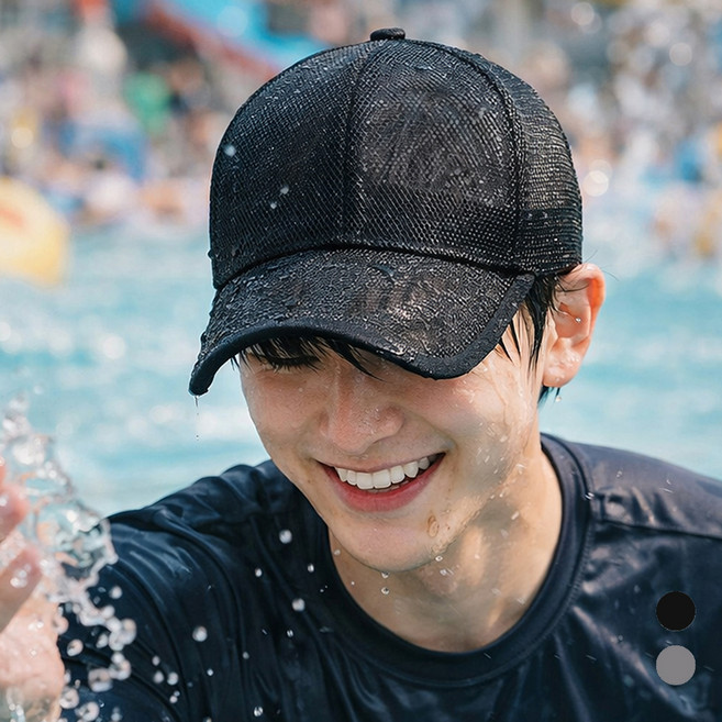 걸핀스 경량 올메쉬 빅사이즈 볼캡 통기성 좋은 등산 워터파크 모자 1565