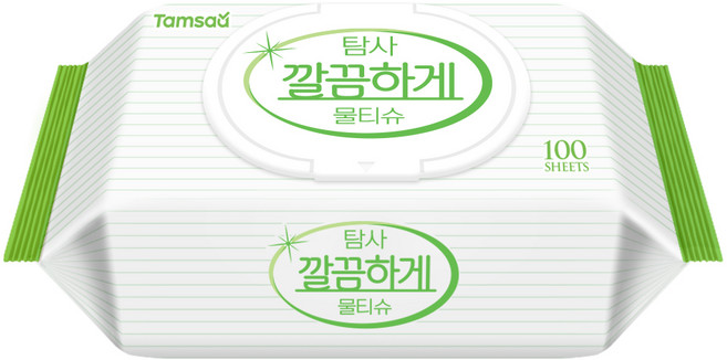 탐사 깔끔하게 물티슈, 100매, 1개