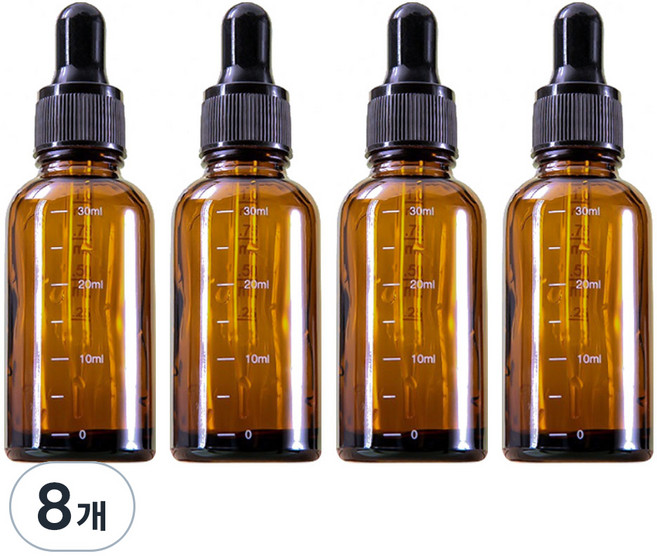韓國 GNY 刻度香氛精華滴管空瓶 30ml, 棕色, 8個
