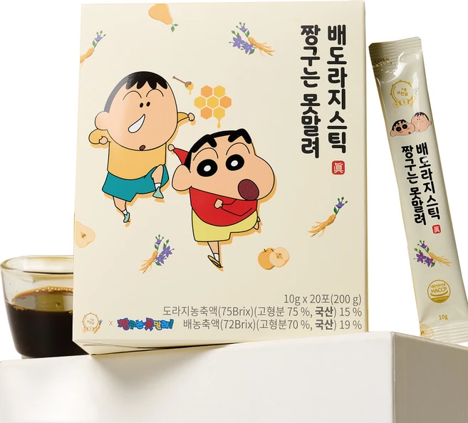 려원담 짱구는못말려 배도라지 스틱, 10g, 20개 - 쿠팡