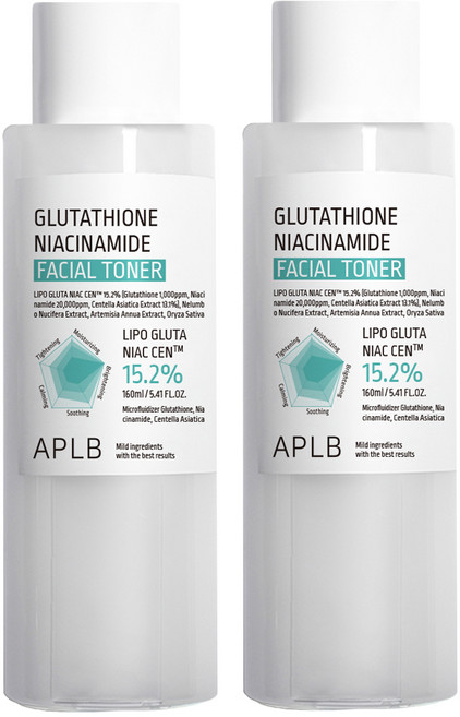 APLB 글루타치온 나이아신아마이드 페이셜 토너, 160ml, 2개