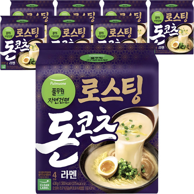 풀무원자연건면 로스팅 돈코츠 라멘 109.5g, 32개