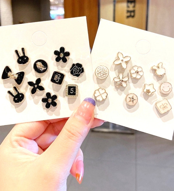 여성용 매너 옷 여밈 오픈방지 패션 포인트 브로치 20종 세트