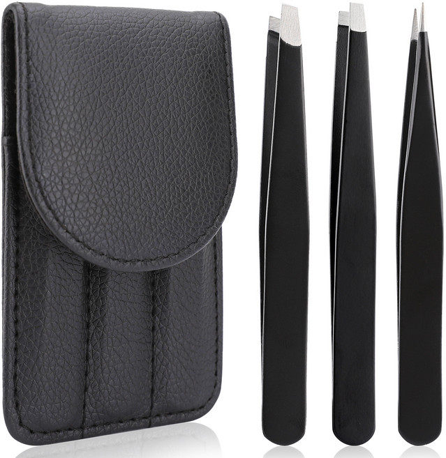 코멧 홈 고급 쪽집게 핀셋 3종 세트, 혼합색상, 1세트