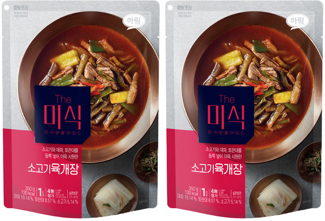 더미식 소고기 육개장, 350g, 2개