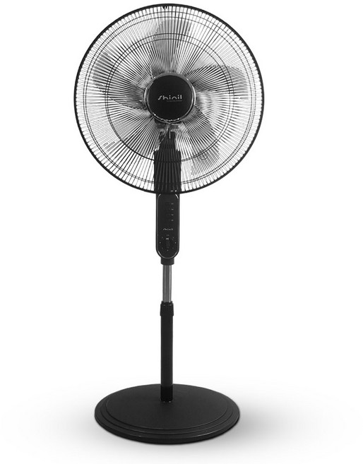 신일 저소음 가정용 업소용 높이조절 스탠드 5엽 대형 선풍기 블랙, SIF-20BFU