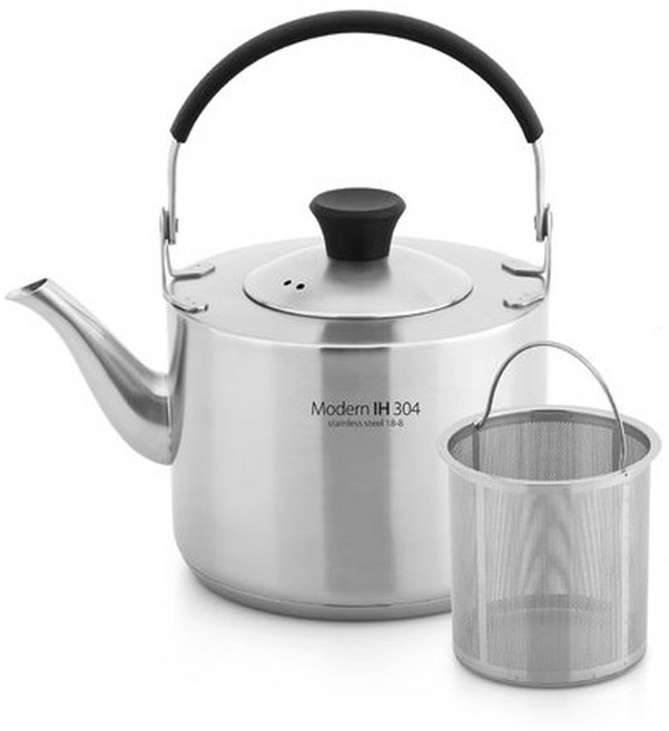 퀸센스 모던 인덕션 304 주전자, 1.2L, 혼합색상, 1개