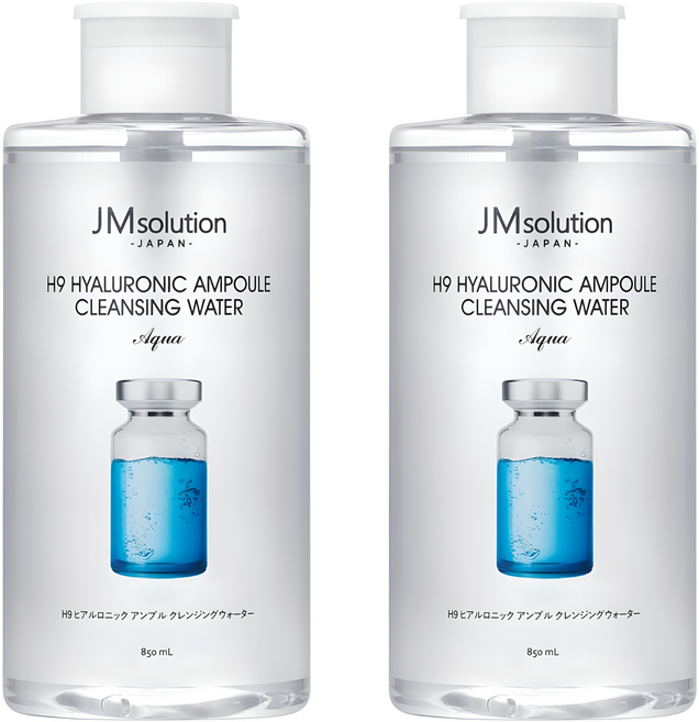 JM solution H9 玻尿酸安瓶卸妝水 Aqua, 850ml, 2個