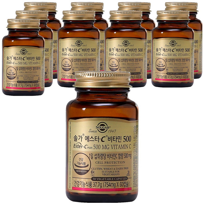 SOLGAR 酯化C維他命 500, 50錠, 10個