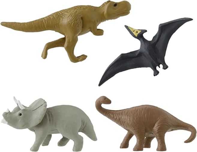 日本 MIDORI 遠古恐龍造型磁鐵 4入, Multi-color