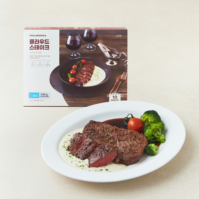 푸드어셈블 클라우드 스테이크 2인분, 1개, 546g