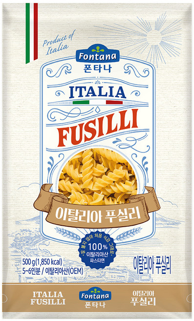 폰타나 이탈리아 푸실리, 500g, 1개