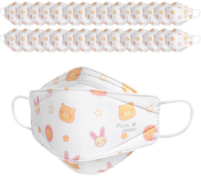 퓨어메이트 KF94 마스크 초소형, 50개입, 1개, 패턴흰색