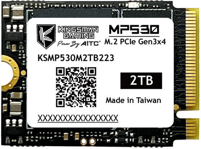 AITC 艾格 M.2 2230 PCIe Gen3 SSD, MP530, 2TB
