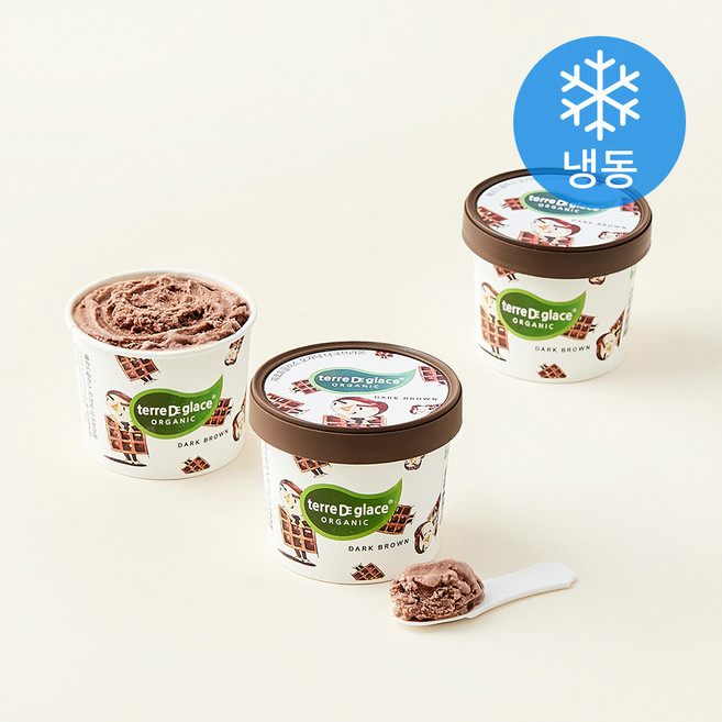떼르드글라스 유기농 인증 컵 아이스밀크 다크브라운 (냉동), 90ml, 1개입, 3개