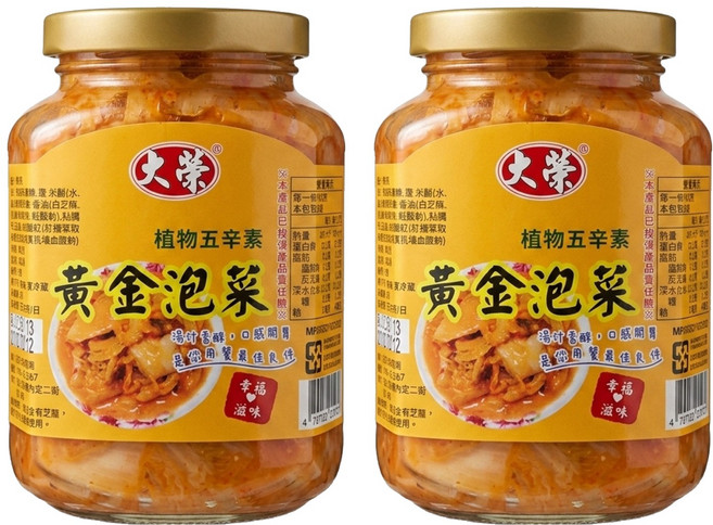 大榮 黃金泡菜, 360g, 2罐