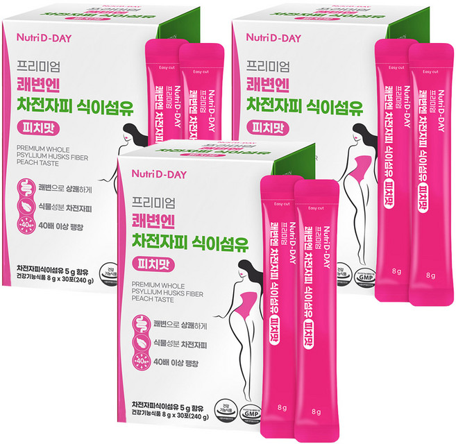 뉴트리디데이 프리미엄 쾌변엔 차전자피 식이섬유, 240g, 3개