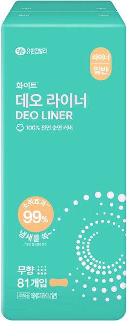 화이트 데오 팬티라이너, 일반, 81개입, 1개