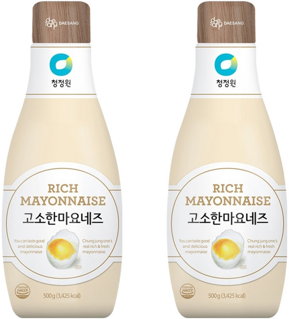 청정원 고소한 마요네즈, 500g, 2개