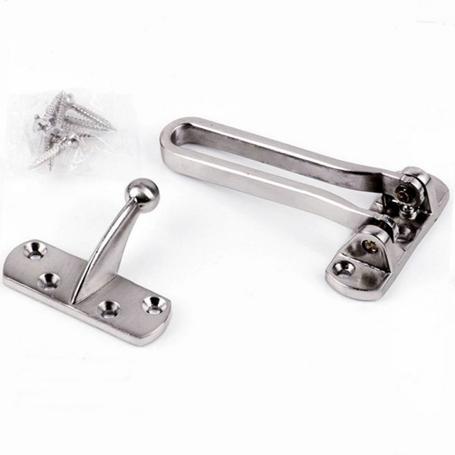 파파리브 우리아이 빗장쇠 탱크 이중잠금 현관문 안전고리, 실버, 1개