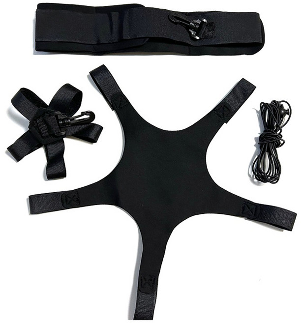 파보라보 5중지지 축구 리턴볼 트레이닝벨트, 블랙, 1개