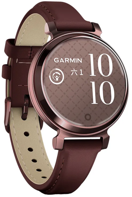 GARMIN Lily 2 智慧腕錶 經典皮革錶帶款, 藍牙, 35.4mm, 橡樹摩卡, 1支