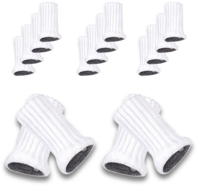 리빙선생 소음방지 식탁 의자 발커버, 화이트, 16개