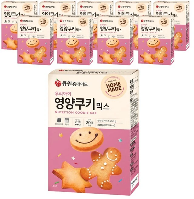 큐원 우리아이 영양쿠키믹스, 250g, 10개 - 쿠팡