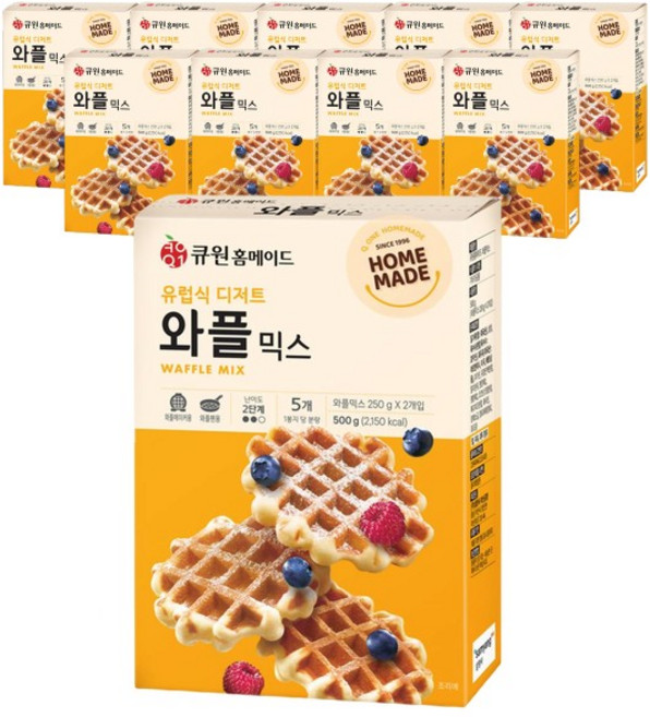 큐원 와플믹스, 500g, 10개