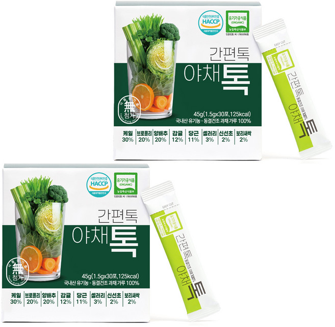 산마을 간편톡 야채톡 30p, 45g, 2개