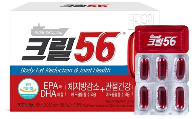 크릴56 펄세스 크릴오일, 90정, 1개 - 쿠팡
