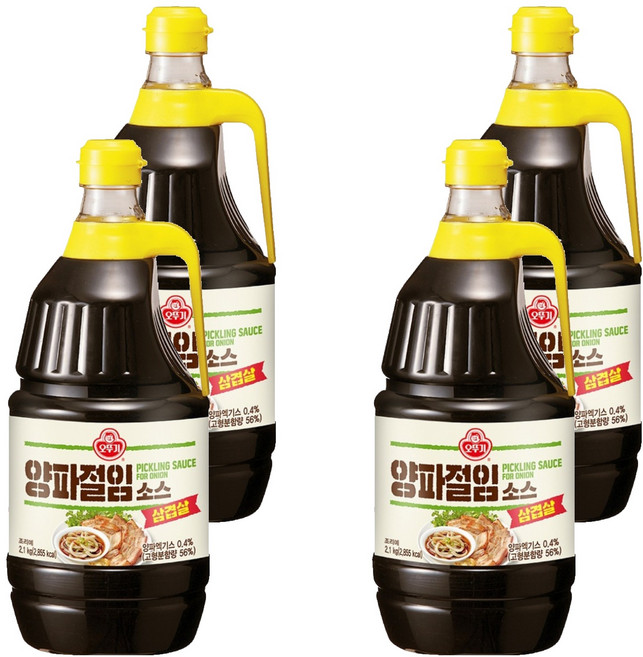 오뚜기 삼겹살 양파절임 소스, 2.1kg, 4개