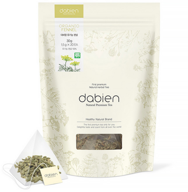 다비앙 유기농 펜넬차 티백, 1.5g, 20개입, 1개
