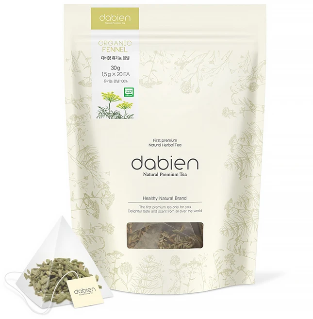 다비앙 유기농 펜넬차 티백, 1.5g, 20개입, 1개 - 쿠팡