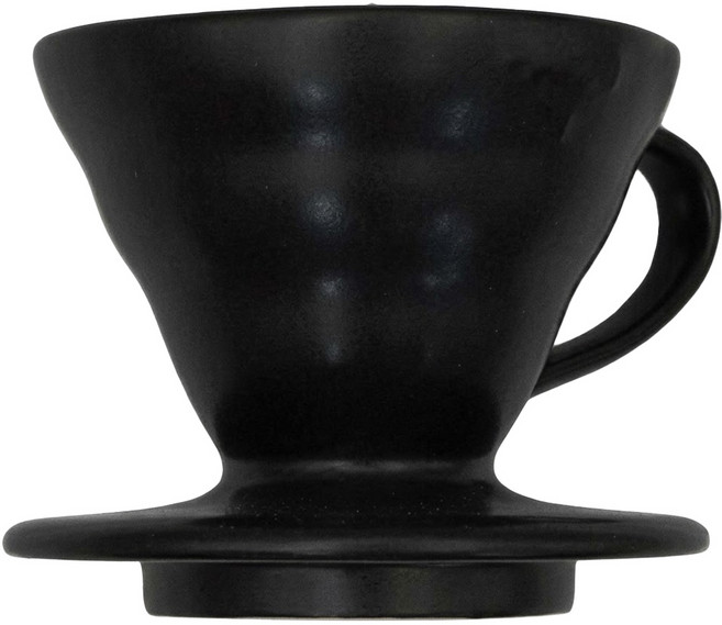 HARIO 好璃奧 V60磁石濾杯 霧面黑01, 1個, 磁石濾杯, 1~2杯