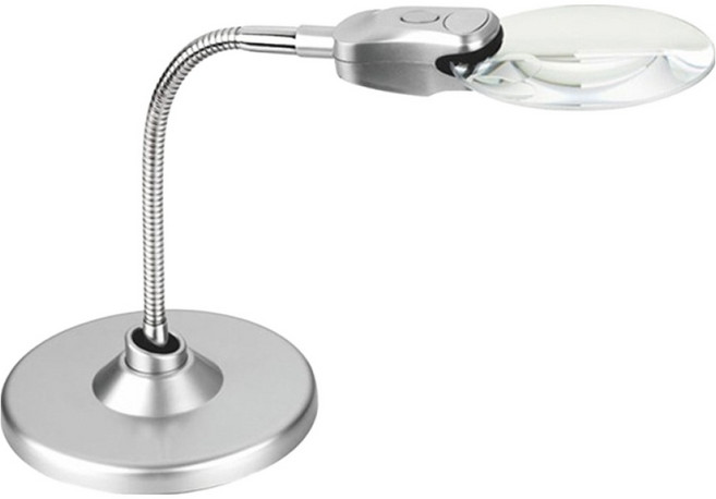 고배율 확대경 루페 고휘도 LED 자바라 스탠드 확대경 원형 지지대, 원형지지대, 1개