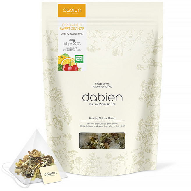 다비앙 유기농 스위트오렌지 허브티, 1.5g, 20개입, 1개