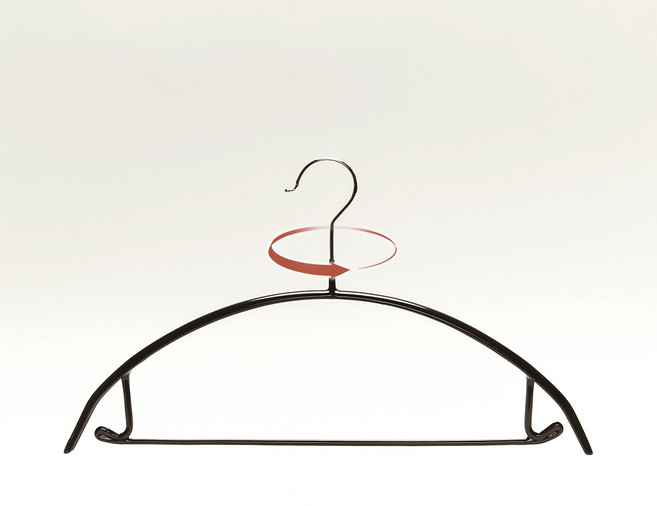 진심감성 고리회전형 논슬립 어깨뿔방지 옷걸이, 블랙, 10개