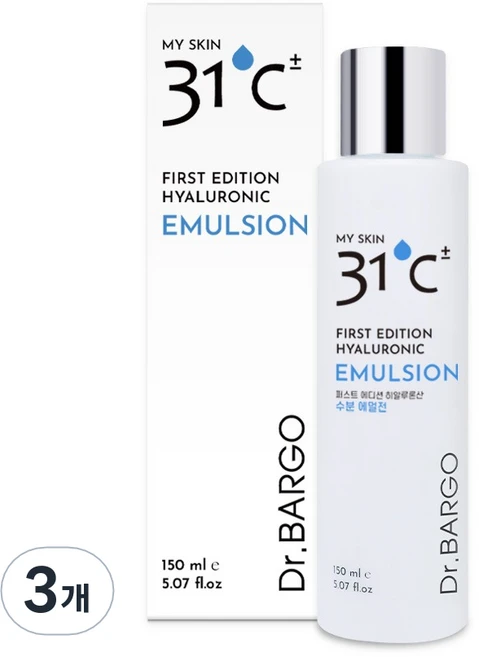 닥터바르고 퍼스트 에디션 히알루론산 수분 에멀전, 150ml, 3개 - 쿠팡