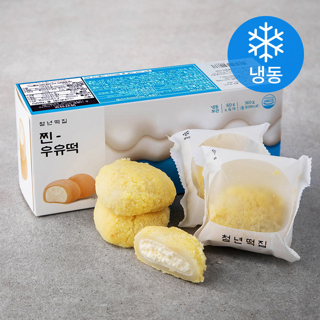 청년떡집 찐우유떡 (냉동), 60g, 6개입, 1개