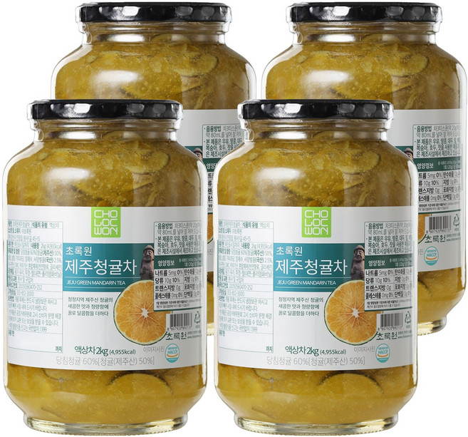 초록원 제주 청귤차, 2kg, 1개입, 4개