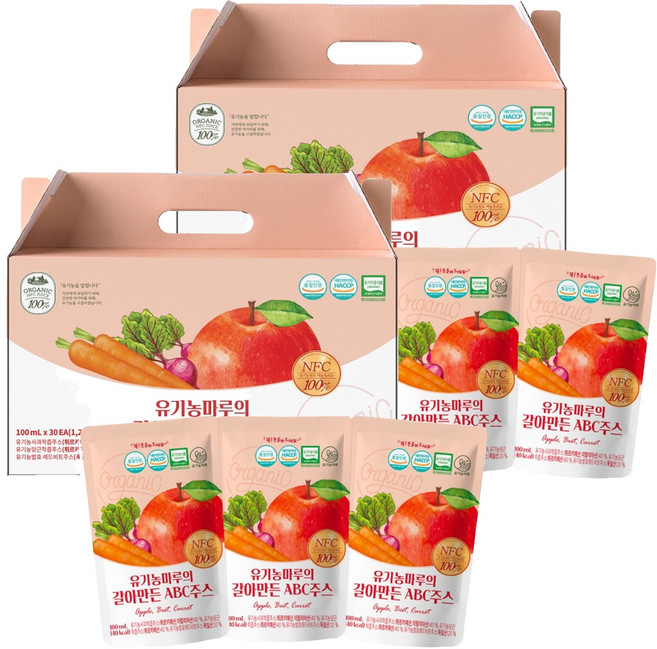 유기농마루 갈아만든 ABC 주스, 3L, 2개