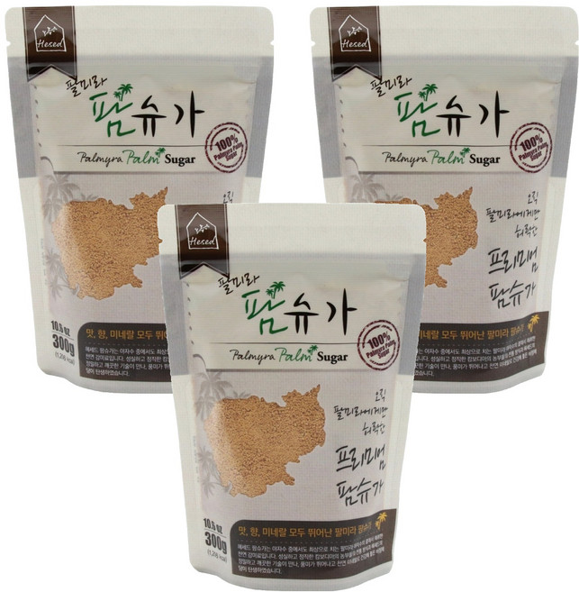 헤세드 팔미라 팜슈가, 300g, 3개