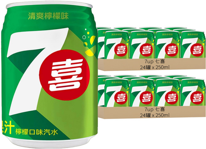 7up 七喜 汽水, 250ml, 48罐