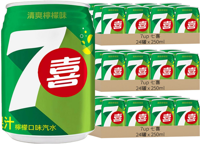 7up 七喜 汽水, 250ml, 72罐