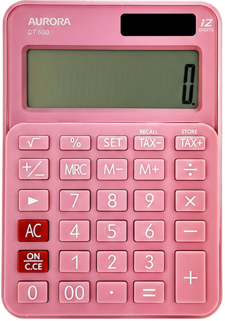 AURORA 震旦 桌上計算機 DT600, 粉紅色, 1個