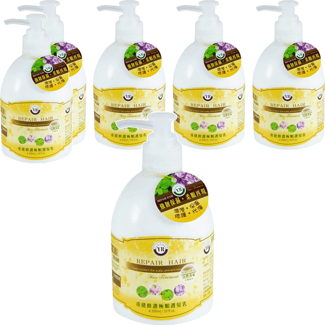 YR 葉璐芝 重建修護極順護髮乳, 300ml, 6瓶