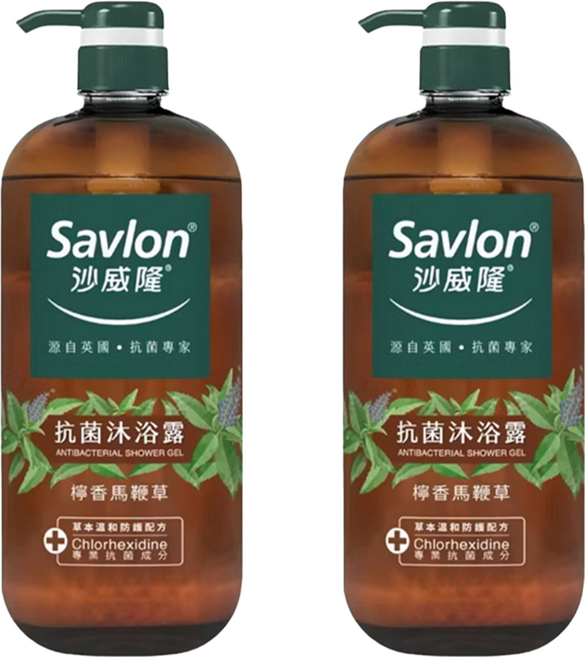 Savlon 沙威隆 抗菌沐浴露 檸香馬鞭草, 1L, 2件
